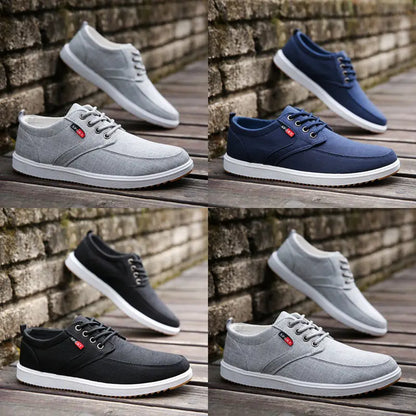 Korean Style Low Top Canvas Sneakers for Men