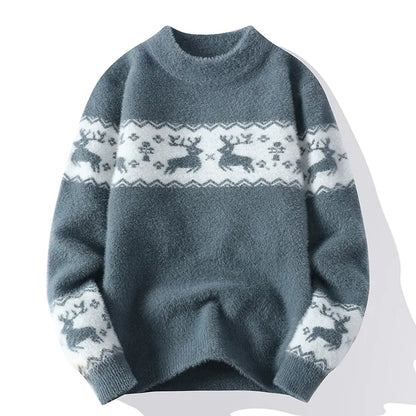 Golden Mink Men's Half Turtleneck Sweater for Autumn/Winter