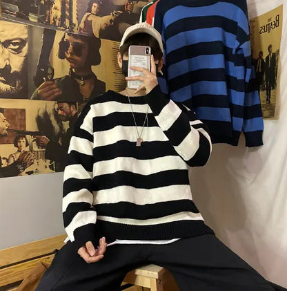 Men's Loose Round Neck Sweater for Autumn & Winter
