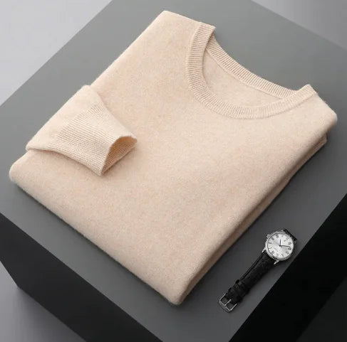Men's Round Neck Pure Cashmere Sweater