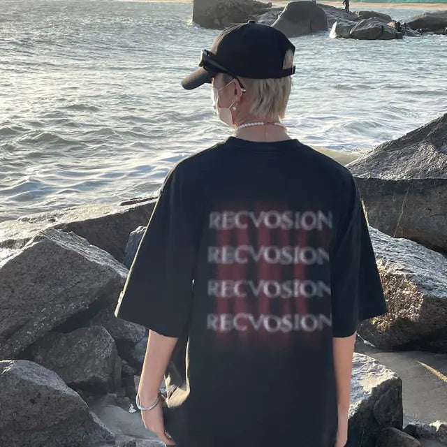 Trendy Loose Fit Cotton Letter Print T-Shirt for All