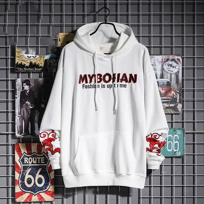 Oversized Embroidered Hoodie for Men - Street Style