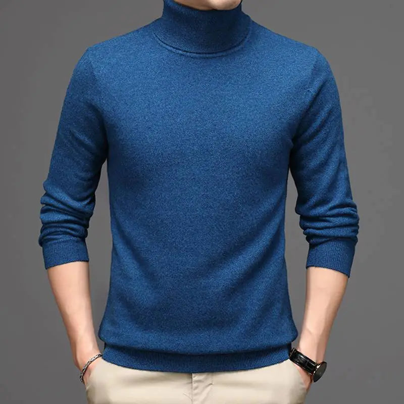 Men's High Neck Thickened Pure Cashmere Sweater