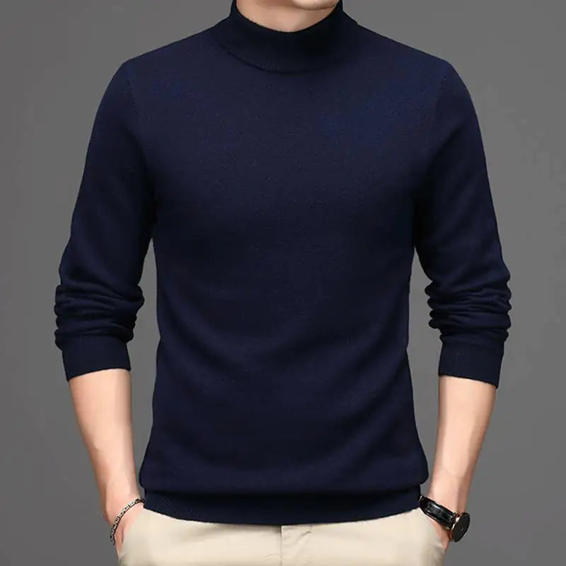Men's High Neck Thickened Pure Cashmere Sweater