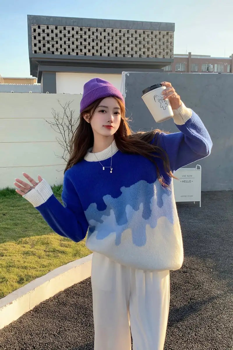 New Women's Loose Thick Knit Sweater