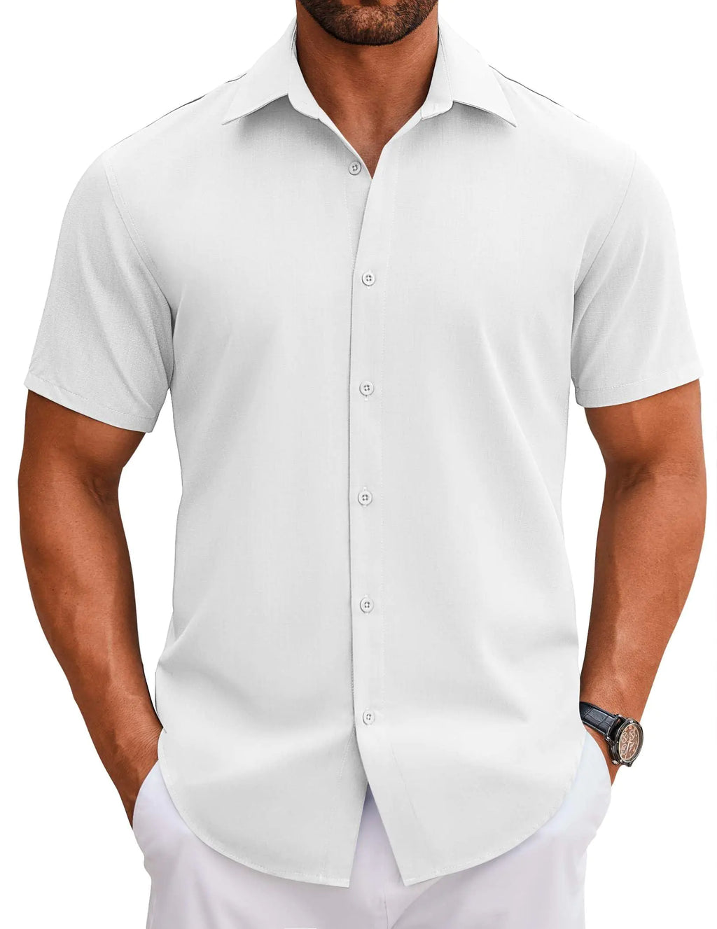 COOFANDY Mens Short Sleeve Button Down Shirts