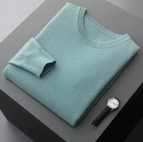 Men's Round Neck Pure Cashmere Sweater