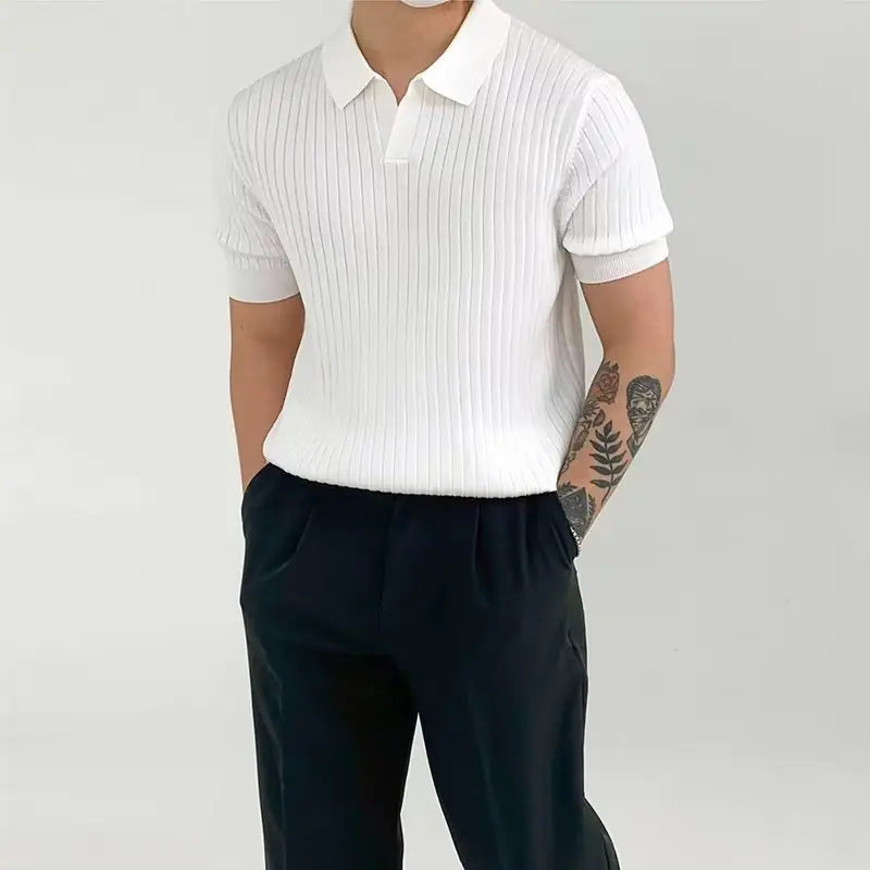 Japanese Style Trendy Men's Polo Shirt (Short Sleeve)