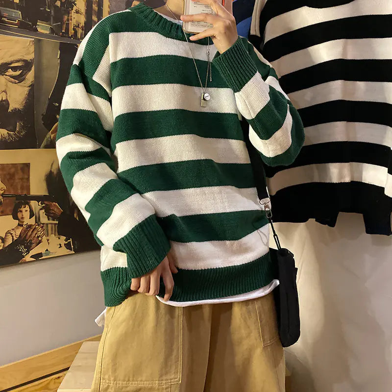 Men's Loose Round Neck Sweater for Autumn & Winter