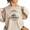 3D Printed Crew Neck Sweatshirt with Letter Pattern