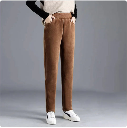 Women's Loose Fit Corduroy Tapered Pants