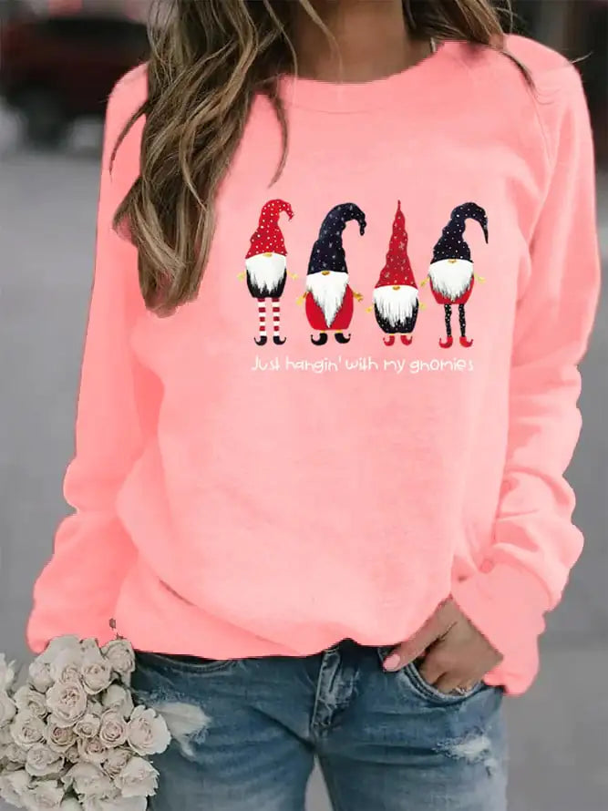 Letter Printed Crew Neck Sweatshirt