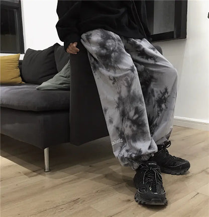 Spring Harajuku Style Tie-Dye Embroidered Pants