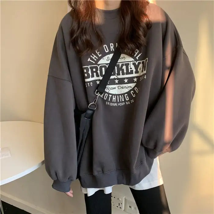 Loose Round Neck Women's Sweater