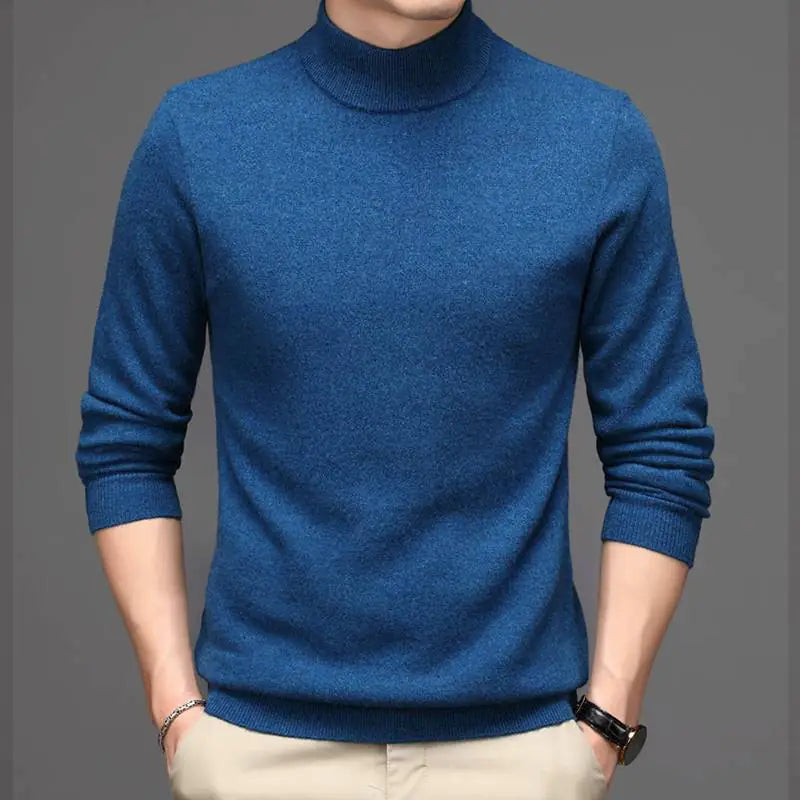 Men's High Neck Thickened Pure Cashmere Sweater