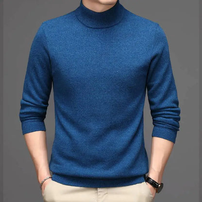 Men's High Neck Thickened Pure Cashmere Sweater