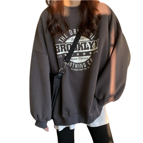 Loose Round Neck Women's Sweater