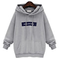 Loose Fit Plus Fleece Hooded Sweater for Students