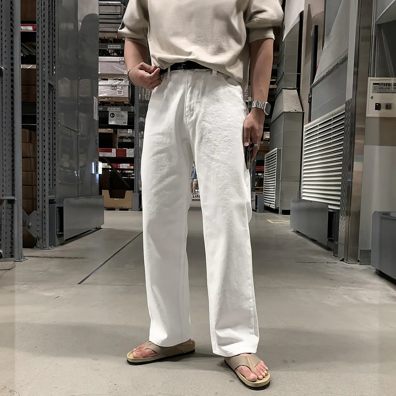 Summer Washed Loose Cool Wide Leg Pants for Men