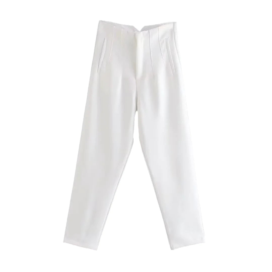 Basic Pleated Formal Pants for Women