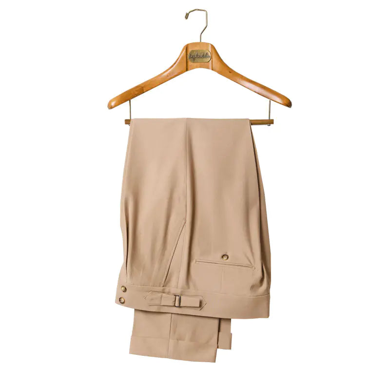 White High Waist Retro Business Pants with Buttons