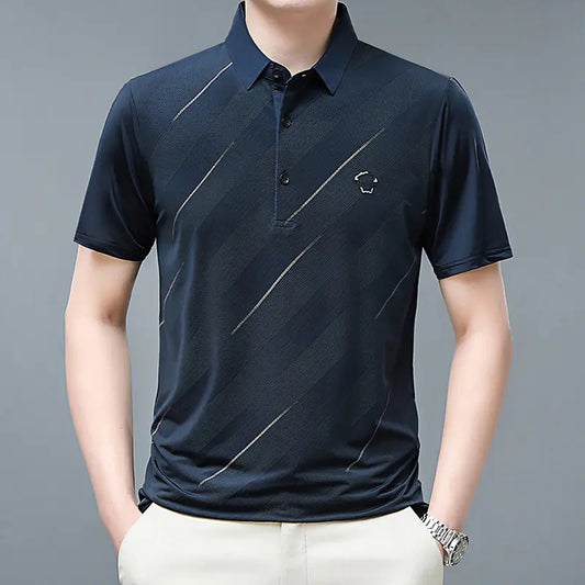 Men's Summer Short Sleeve Polo Shirt - Breathable Fashion