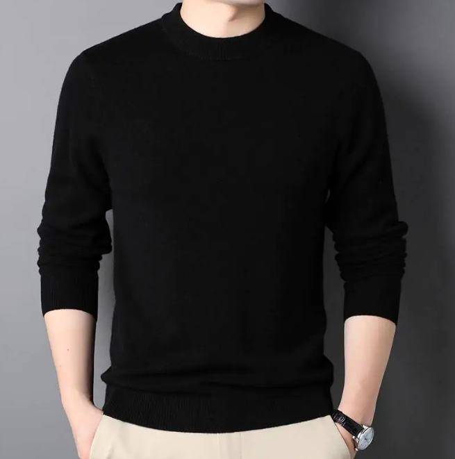 Men's High Neck Thickened Pure Cashmere Sweater