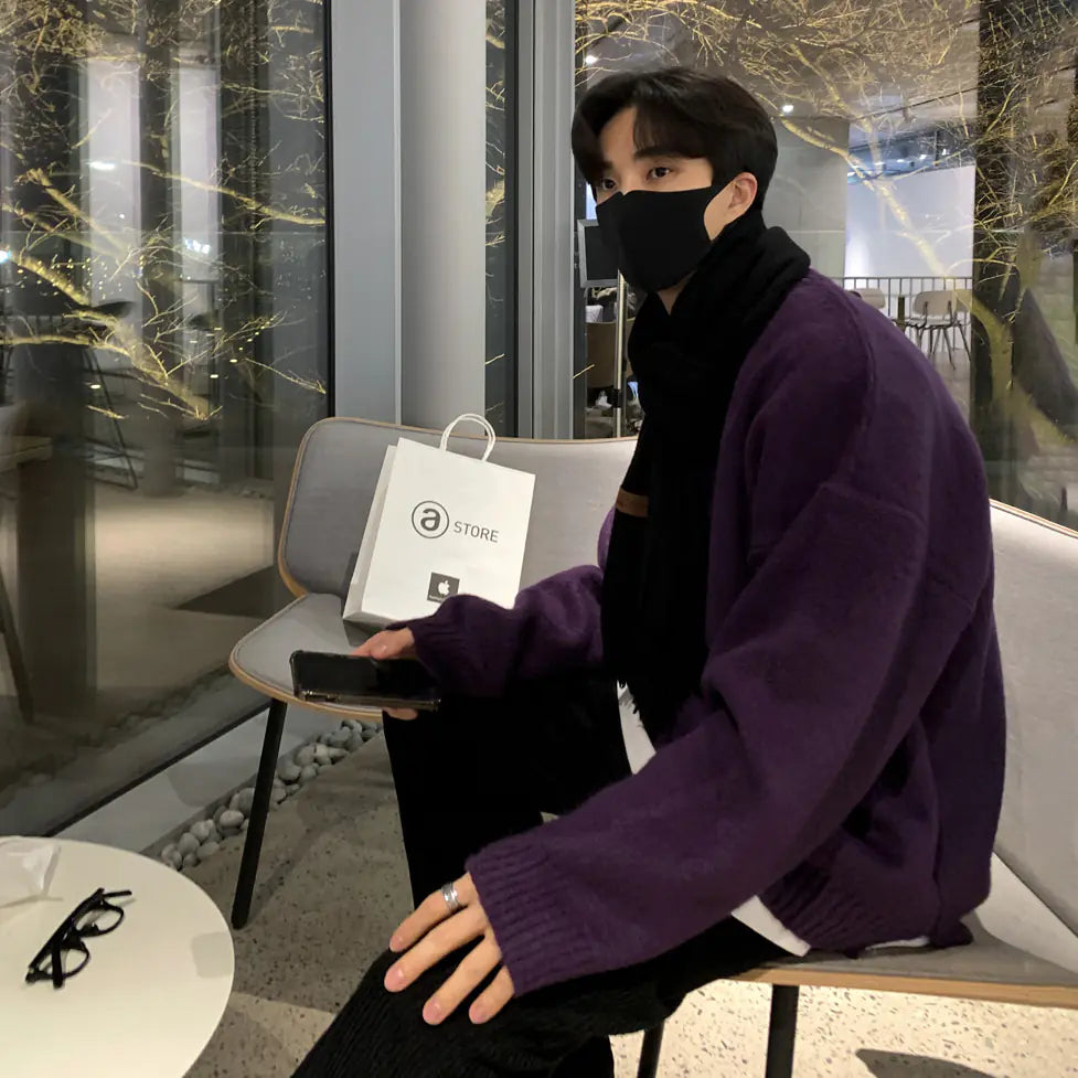 Korean Thick Mohair Knitted Sweater for Autumn/Winter