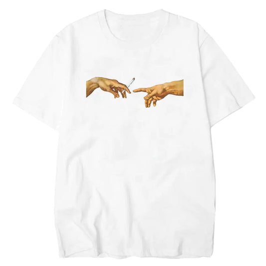 Men's and Women's Cotton Casual Loose T-Shirt with Print