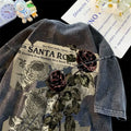 Retro Rose Print Cotton T-shirts for Men & Women