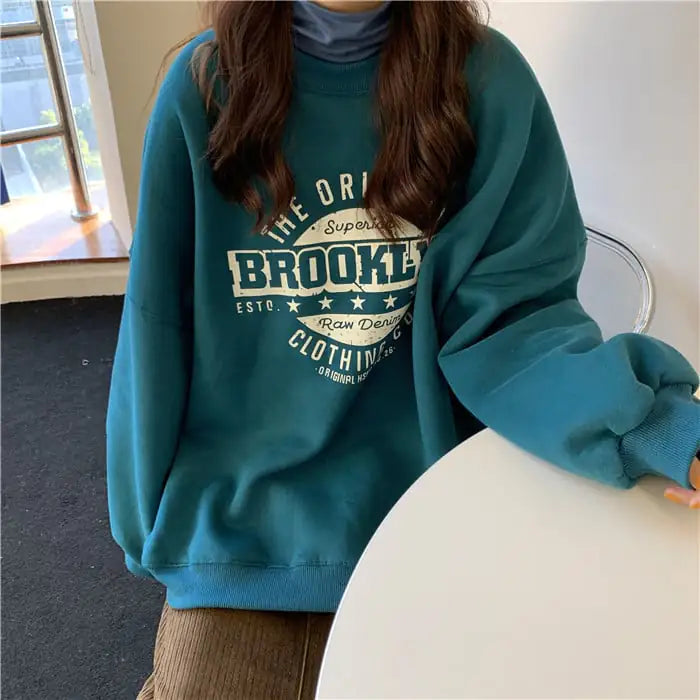 Loose Round Neck Women's Sweater
