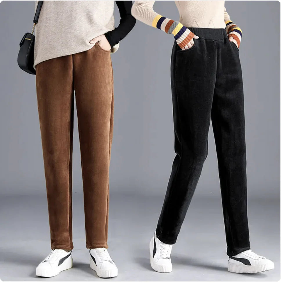 Women's Loose Fit Corduroy Tapered Pants