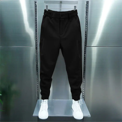 Casual Cropped Pants with Loose Tapered Fit for Celebrities