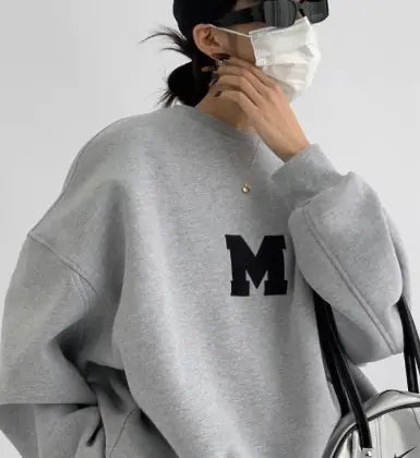 Casual Women's Loose Round Neck Pullover Sweater