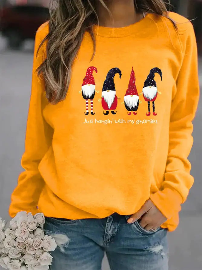 Letter Printed Crew Neck Sweatshirt
