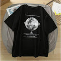Women's Loose Fit Earth Print Short Sleeve T-Shirt