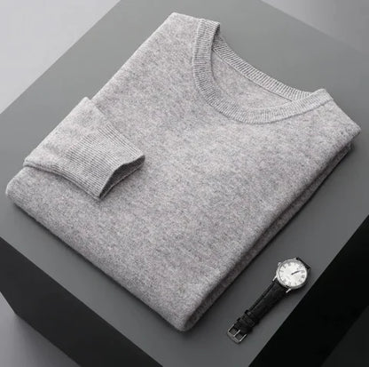 Men's Round Neck Pure Cashmere Sweater