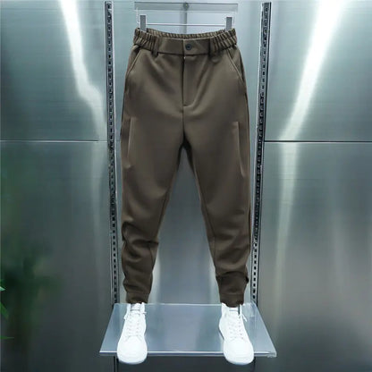 Casual Cropped Pants with Loose Tapered Fit for Celebrities