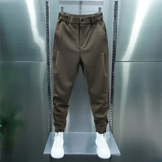 Casual Cropped Pants with Loose Tapered Fit for Celebrities