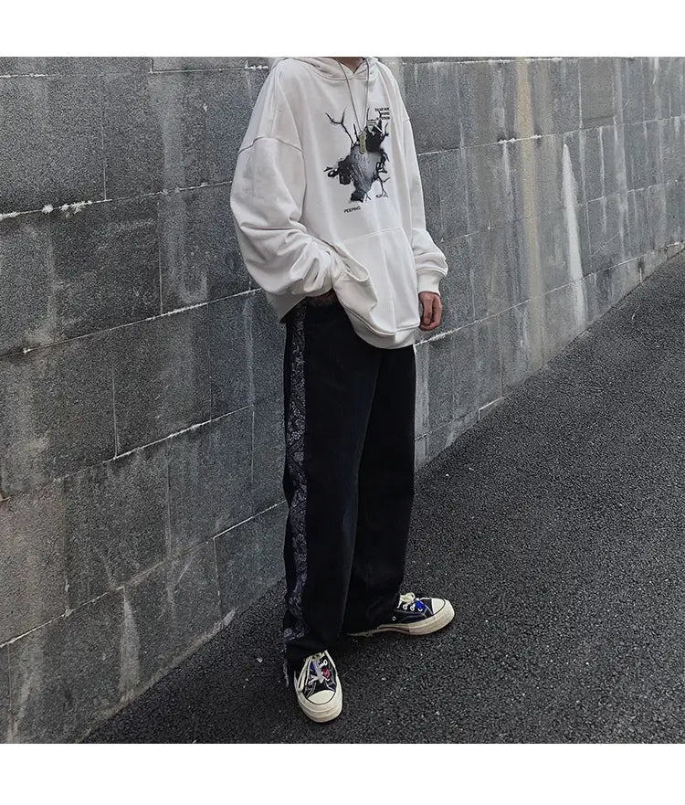 Oversized Retro Korean Hip Hop Sweatshirt in Cotton