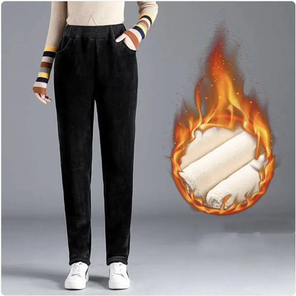 Women's Loose Fit Corduroy Tapered Pants