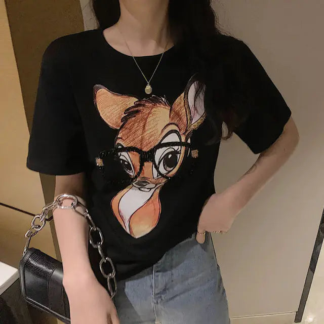 Korean Style Loose Casual Summer T-Shirt for Women