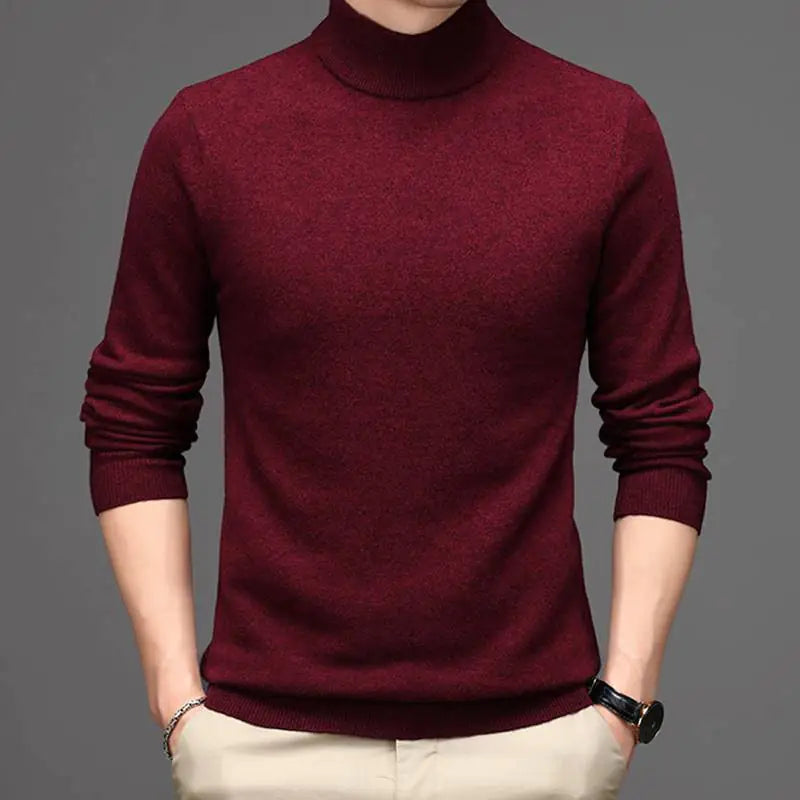Men's High Neck Thickened Pure Cashmere Sweater
