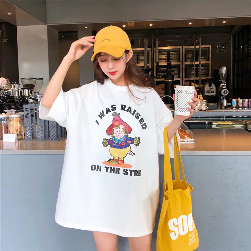 Printed Round Neck Short Sleeve T-Shirt