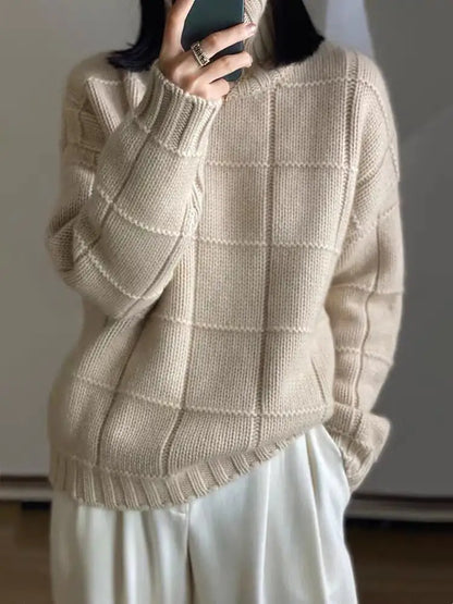 New Women's Thick Knitted Loose Wool Sweater