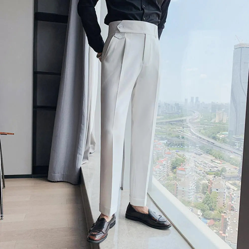 Trendy High Waist Washable Business Suit Pants