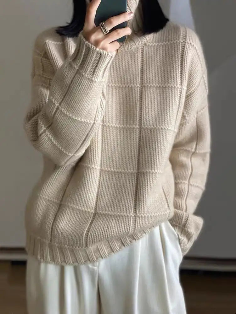 New Women's Thick Knitted Loose Wool Sweater