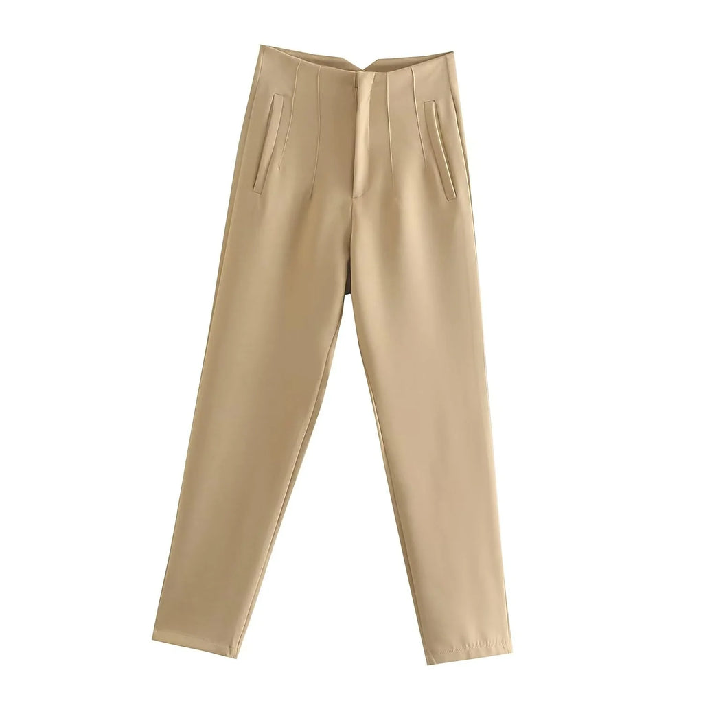 Basic Pleated Formal Pants for Women