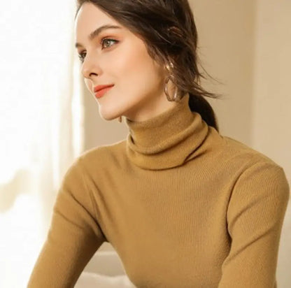Women's Fitted Cashmere Turtleneck Sweater (Fall/Winter)