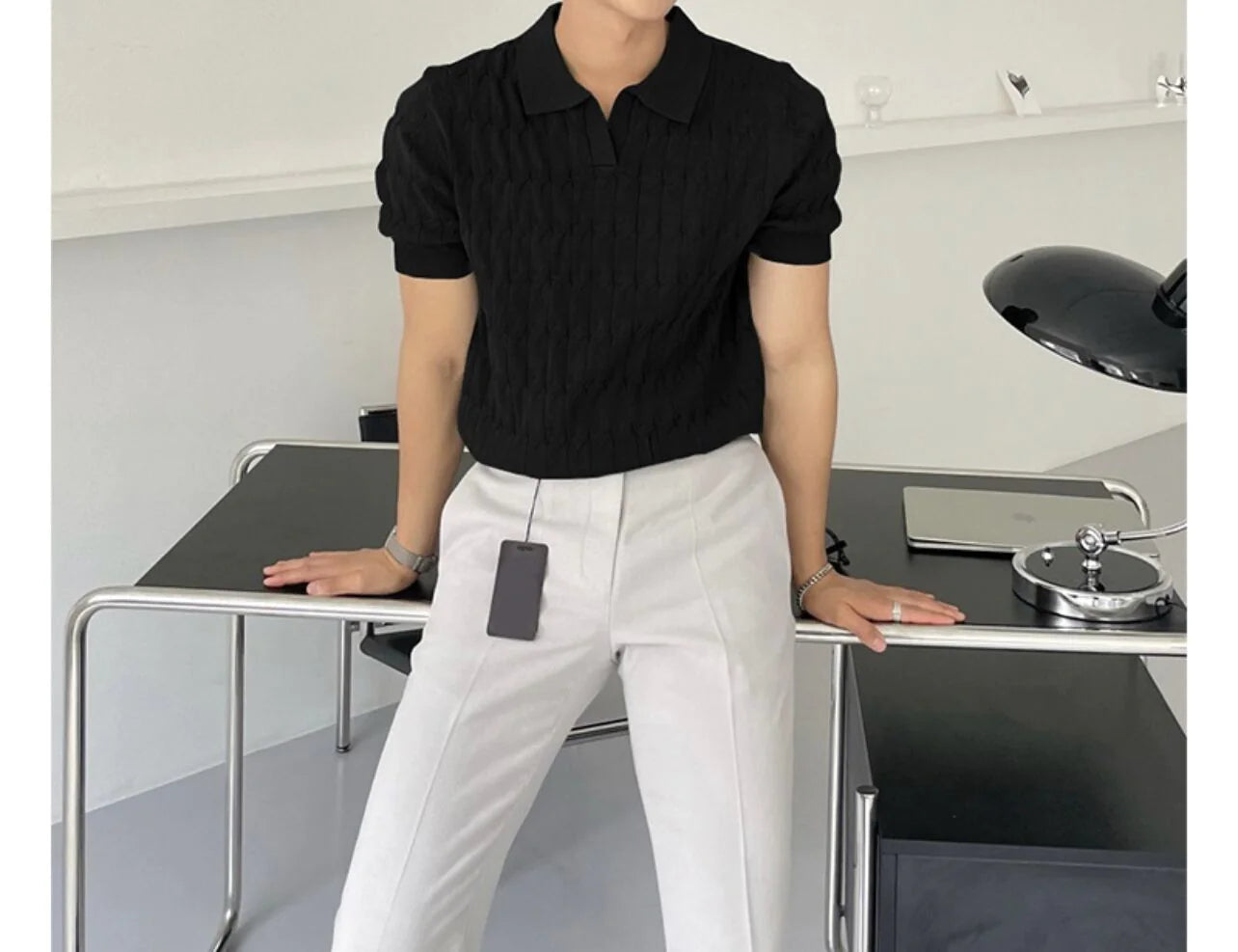 Men's Breathable Polo Collar Shirt